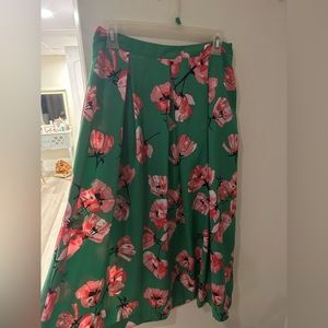 Floral print midi skirt